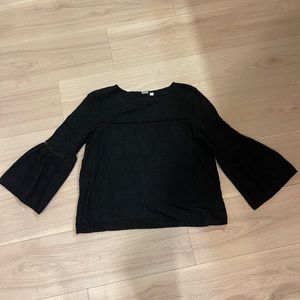Gap black patterned blouse